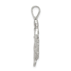Sterling Silver 925 Polished Runner Pendant with Anti-Tarnish Finish