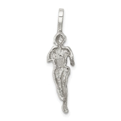Sterling Silver 925 Polished Runner Pendant with Anti-Tarnish Finish