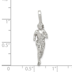 Sterling Silver 925 Polished Runner Pendant with Anti-Tarnish Finish