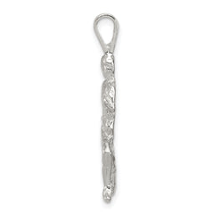 Sterling Silver 925 Runner Pendant with Polished Anti-Tarnish Finish
