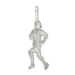 Sterling Silver 925 Runner Pendant with Polished Anti-Tarnish Finish