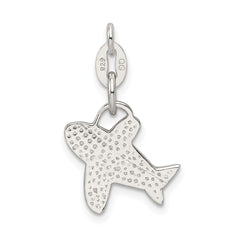Sterling Silver 925 Airplane Charm with Polished Anti-Tarnish Finish