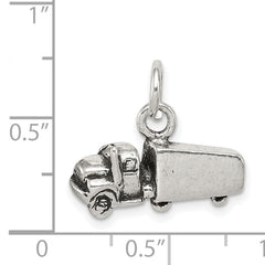 Men's Sterling Silver 925 Antiqued Truck Charm Pendant Vintage Inspired by Sophia Jewelers