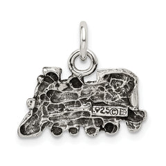 Sterling Silver 925 Men's Antiqued Train Charm Vintage Themed