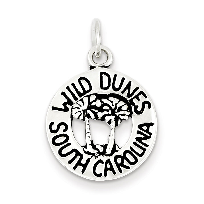Sterling Silver Antiqued South Carolina Charn