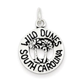 Sterling Silver Antiqued South Carolina Charn