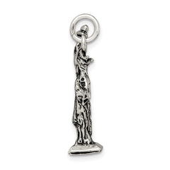 Sterling Silver 925 Antiqued 3D Statue of Liberty Charm