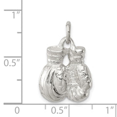 Sterling Silver Polished Boxing Gloves Charm for Men Anti-Tarnish