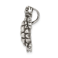 Sophia Jewelers Antiqued Sterling Silver Turtle Charm for Men