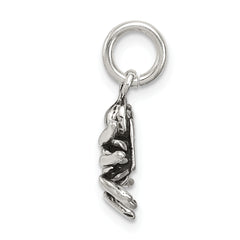 Sterling Silver 925 Antiqued Spider Charm, Solid Vintage Inspired