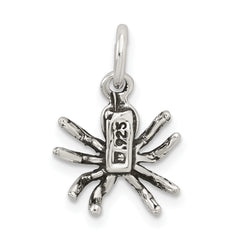 Sterling Silver 925 Antiqued Spider Charm, Solid Vintage Inspired