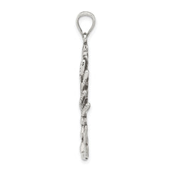 Sterling Silver 925 Men's Antiqued Scorpion Charm Pendant