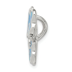 Sterling Silver Opal Butterfly Pendant Elegant Lab-Created Charm by Sophia Jewelers