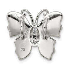 Sterling Silver Opal Butterfly Pendant Elegant Lab-Created Charm by Sophia Jewelers
