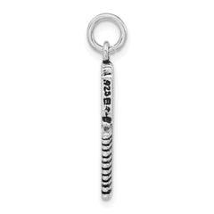 Sterling Silver 925 Antiqued Hair Comb Charm for Women