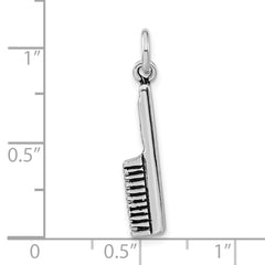 Sterling Silver 925 Antiqued Hair Comb Charm for Women