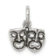 Sterling Silver Antiqued Comedy/Tragedy Face Charms