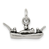 Sterling Silver Antiqued Boat Charm