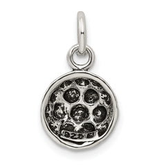 Sterling Silver 925 Men's Soccer Ball Charm Polished Vintage Style