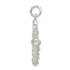 Sophia Jewelers 925 Sterling Silver Men's Saxophone Charm with Polished 3D Design