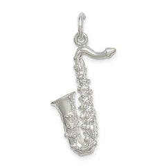 Sophia Jewelers 925 Sterling Silver Men's Saxophone Charm with Polished 3D Design