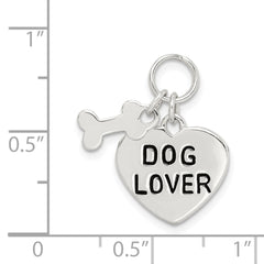Sterling Silver 925 Dog Lover Pendant with Anti-Tarnish Finish