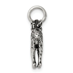 Sterling Silver 925 Moose Charm Antiqued 3D by Sophia Jewelers