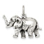 Sterling Silver Antiqued Elephant Charm
