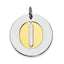 Sterling Silver GP Initial O Double Plate Round Charm