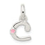 Sterling Silver Letter C with Enamel Pendant