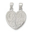 Mini Love You Break-Apart Heart Pendant in Sterling Silver, 16mm - Sophia Jewelers