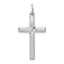 Sterling Silver Rhodium-plated Cross Pendant