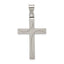 Sterling Silver Textured, Brushed and Polished Latin Cross Pendant
