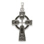 Sterling Silver Polished and Antiqued Celtic Cross Pendant