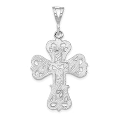 Sophia Jewelers Sterling Silver 925 Unisex S Design Polished Cross Pendant