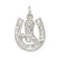 Horseshoe & Boot Charm in Sterling Silver, 22mm Textured - Sophia Jewelers