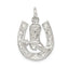 Sterling Silver Horseshoe with Boot Charm