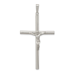 Sterling Silver Polished Hollow Crucifix Pendant