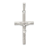 Sterling Silver Polished Hollow Crucifix Cross Pendant