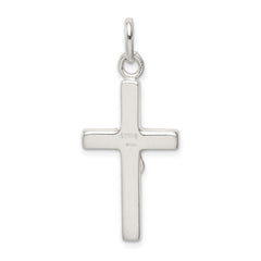 Sterling Silver 925 Polished Crucifix Pendant with Anti-Tarnish Finish