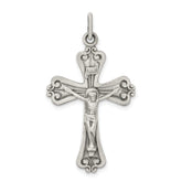 Sterling Silver Antiqued and Brushed INRI Crucifix Pendant