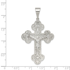 Sterling Silver Polished Crucifix Pendant
