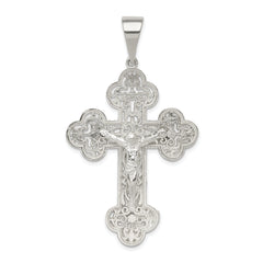 Sterling Silver Polished Crucifix Pendant