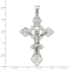 Sterling Silver Polished Large INRI Crucifix Pendant