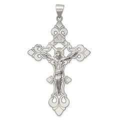 Sterling Silver Polished Large INRI Crucifix Pendant
