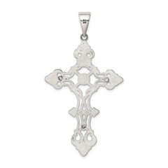 Sterling Silver Antiqued Large INRI Crucifix Pendant