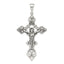 Sterling Silver Antiqued Large INRI Crucifix Pendant