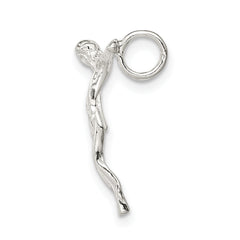 Sterling Silver 925 Jesus Cross Pendant with Polished Anti-Tarnish Finish