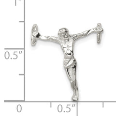 Sterling Silver 925 Jesus Cross Pendant with Polished Anti-Tarnish Finish