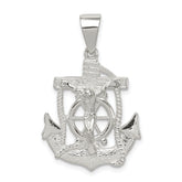 Sterling Silver Polished Mini Mariner INRI Crucifix Pendant